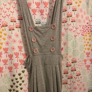 Forever 21 Grey pinafore style dress